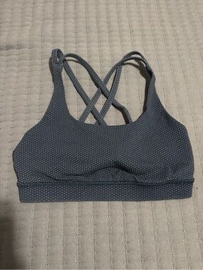 lululemon athletica Slate Blue Microdot Cross-Back Sports Bra